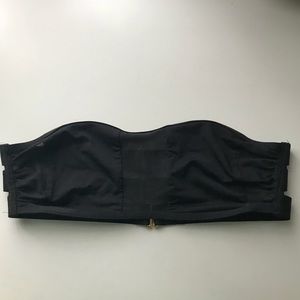 Mesh insert bandeau 3 clip bikini top